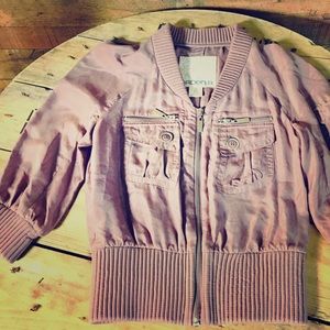 Arden B. 100% Silk Bomber Jacket Women’s sz XS